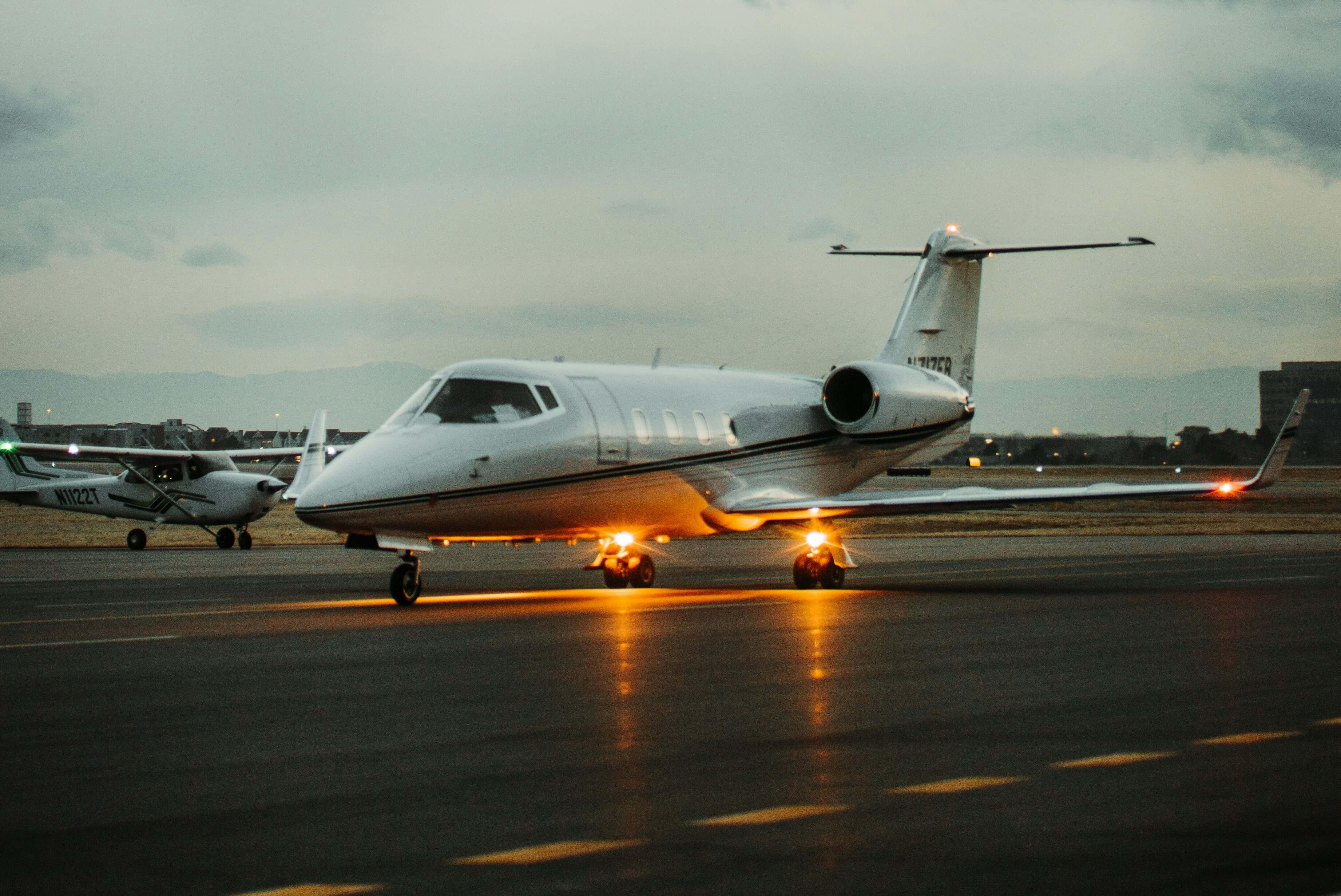 Private jet representing billionaire lifestyle